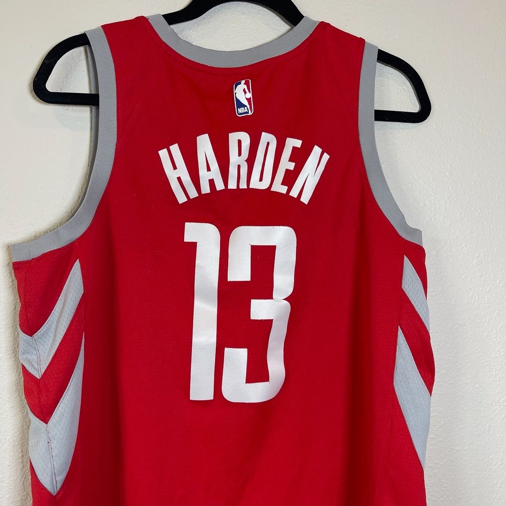 Nike NBA Houston Rockets James Harden 13 Dri-FIT Swingman Jersey Red Large 48 - Picture 8 of 11